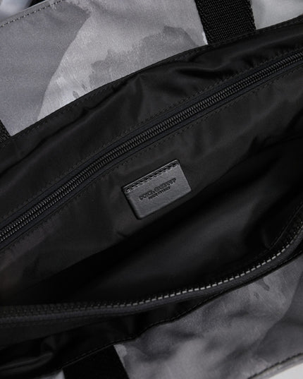 Dolce & Gabbana Black Camouflage Shoulder Strap Logo Plaque Bag