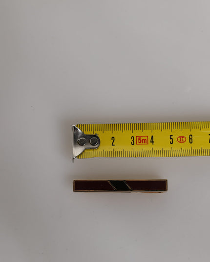 Dolce & Gabbana Multicolor Gold Tone Brass Tie Clip Bar