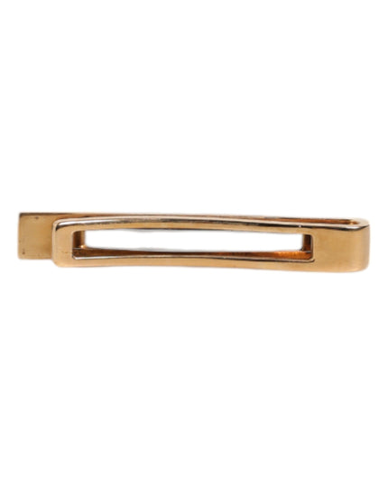 Dolce & Gabbana Black Sapphire Gold Tone Brass Tie Clip Bar