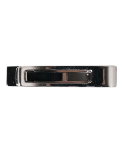 Dolce & Gabbana Silver Tone Brass Logo Branded Tie Clip Bar