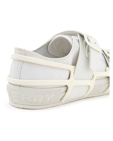 Burberry White Cotton Athletic Sneakers