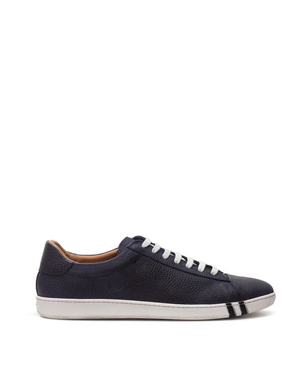 Bally Elegant Blue Leather Sneakers For Men