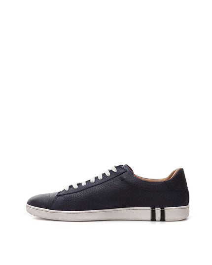 Bally Elegant Blue Leather Sneakers For Men