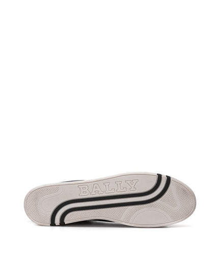 Bally Elegant Blue Leather Sneakers For Men