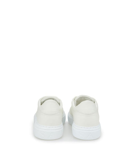 Casadei Sleek White Leather Sneakers