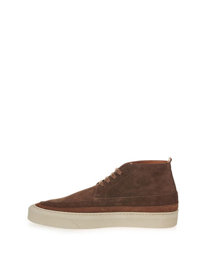 Lardini Elegant Suede Sneakers in Rich Brown