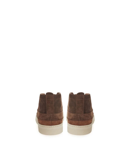 Lardini Elegant Suede Sneakers in Rich Brown