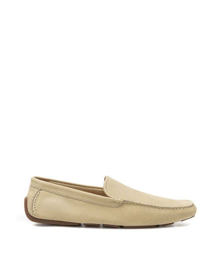 Bally Beige Leather Moccassin