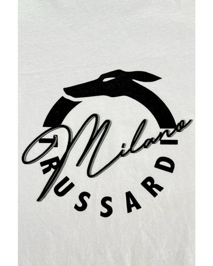 Trussardi Beachwear White Cotton Men T-Shirt