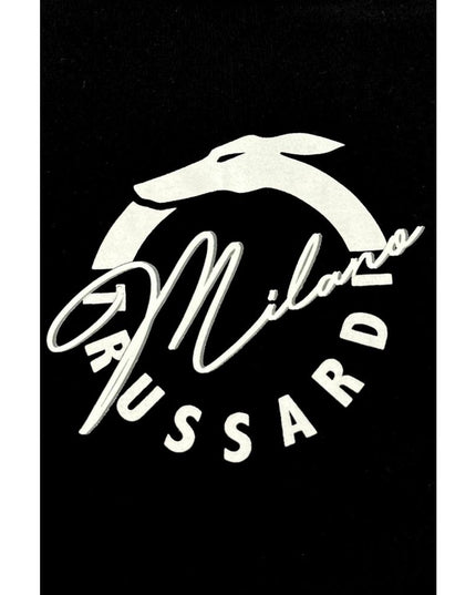 Trussardi Beachwear Black Cotton Men T-Shirt