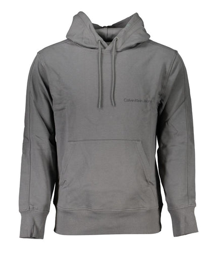 Calvin Klein Elegant Gray Hooded Sweatshirt