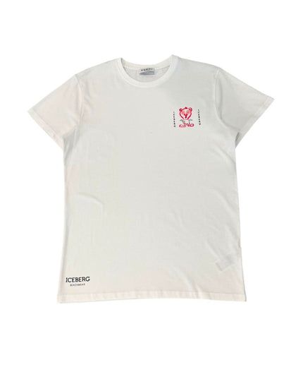Iceberg White Cotton Men T-Shirt