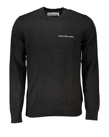 Calvin Klein Sleek Long Sleeve Crew Neck Sweater with Logo