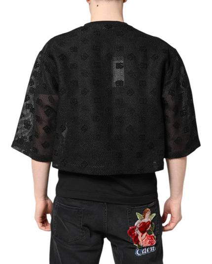 Dolce & Gabbana Black See Through Logo Short Sleeves T-shirt