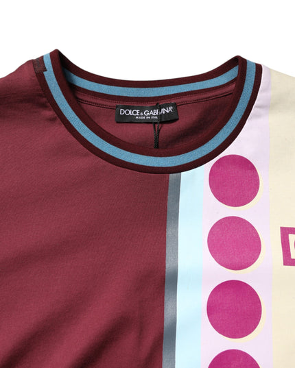 Dolce & Gabbana Multicolor Printed Logo Short Sleeve T-shirt