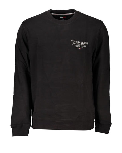 Tommy Hilfiger Black Cotton Men Sweater