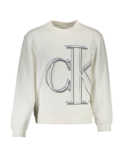 Calvin Klein White Cotton Men Sweater
