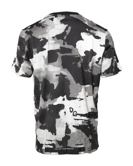 Dolce & Gabbana Multicolor Camouflage Crew Neck T-shirt