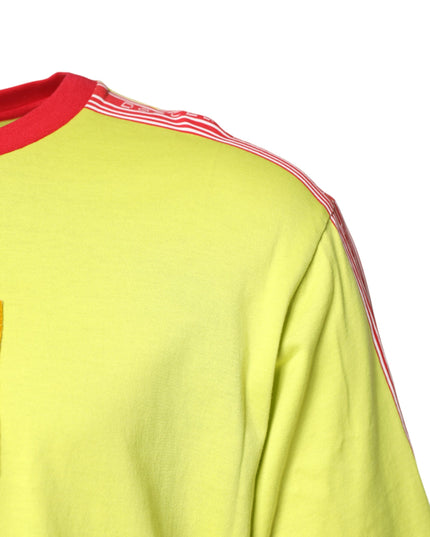 Dolce & Gabbana Green Cotton 85 Patch Crew Neck T-shirt