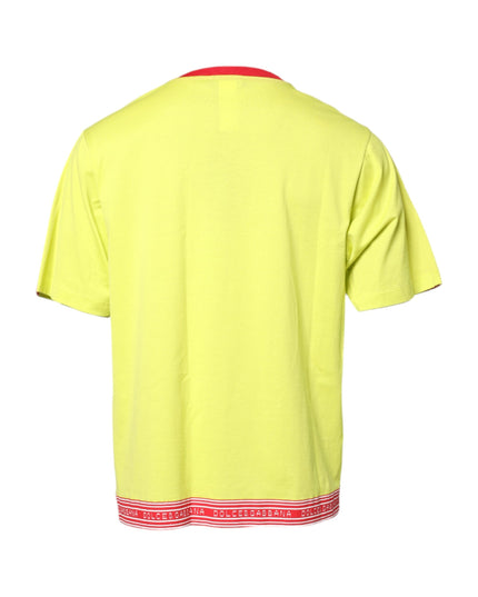 Dolce & Gabbana Green Cotton 85 Patch Crew Neck T-shirt