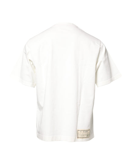 Dolce & Gabbana White LOVE & PEACE Print Crew Neck T-shirt