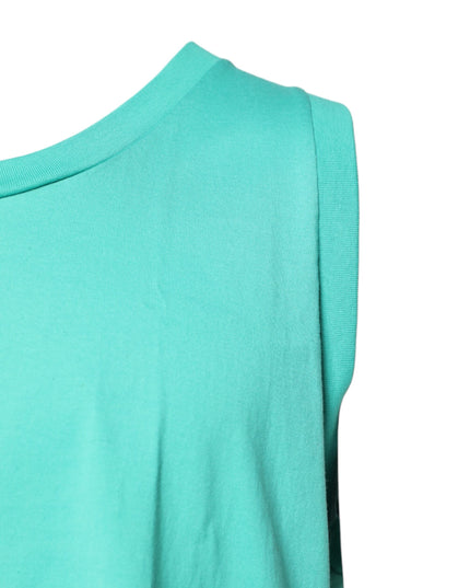 Dolce & Gabbana Green Sleeveless Logo Round Neck T-shirt