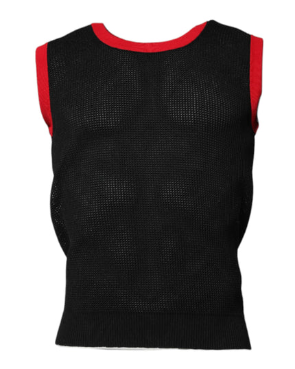 Dolce & Gabbana Black Cotton Slim Fit Round Neck T-shirt