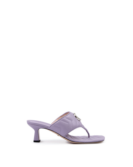 Gucci Mystic Purple Nappa Charlotte Leather Sandals