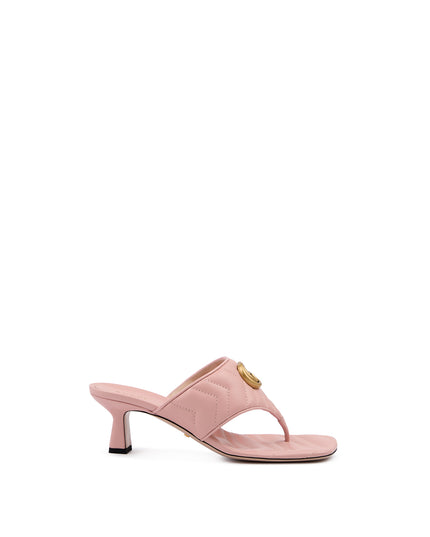 Gucci Mystic Pink Nappa Charlotte Leather Sandals