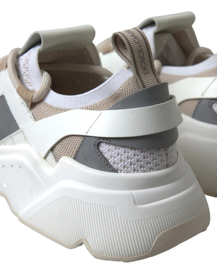 Dolce & Gabbana Sneakers White Beige Leather Sport DAYMASTER Shoes
