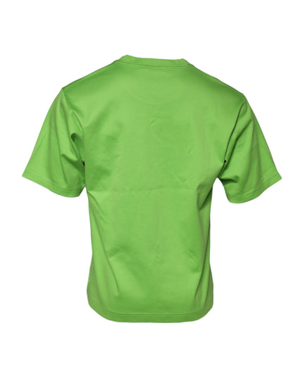 Dolce & Gabbana Green Graphic Printed Round Neck T-shirt