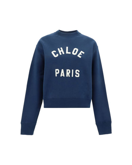 Chloé Blue Cotton Sweatshirt