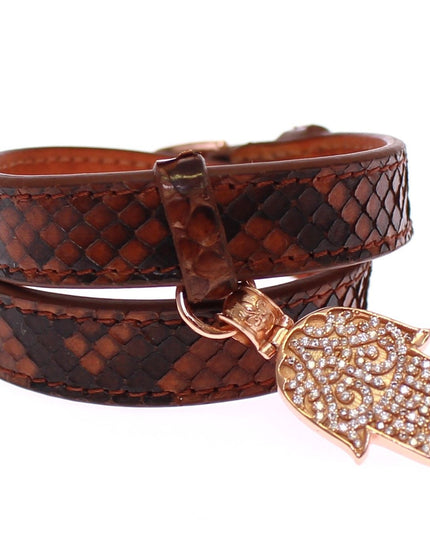 Nialaya CZ Hamsa Eye 18K Gold 925 Silver Bracelet