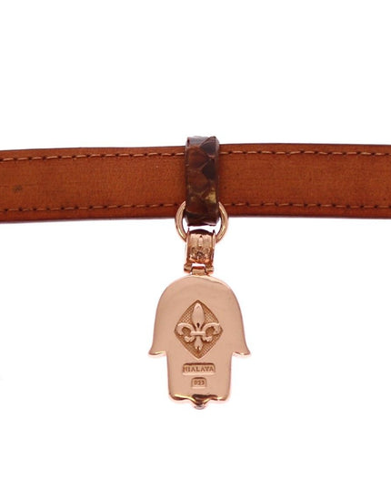 Nialaya CZ Hamsa Eye 18K Gold 925 Silver Bracelet