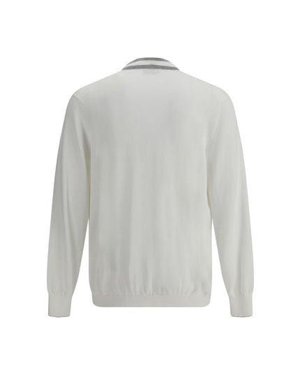 Brunello Cucinelli White Cotton Cardigan