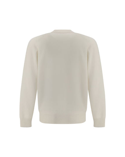 Brunello Cucinelli White Cashmere Cardigan