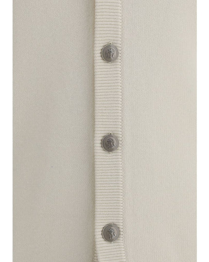 Brunello Cucinelli White Cashmere Cardigan