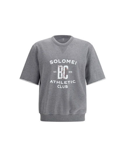 Brunello Cucinelli Gray Cotton Sweatshirt