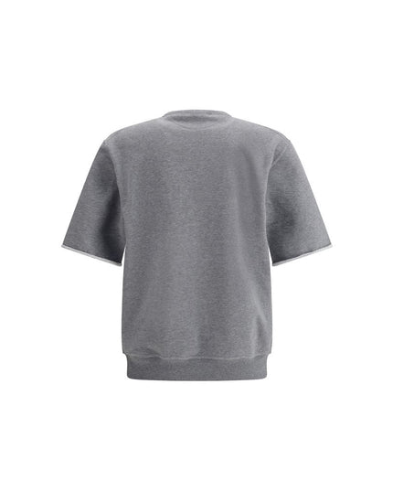Brunello Cucinelli Gray Cotton Sweatshirt