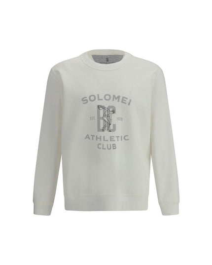 Brunello Cucinelli White Cotton Sweatshirt