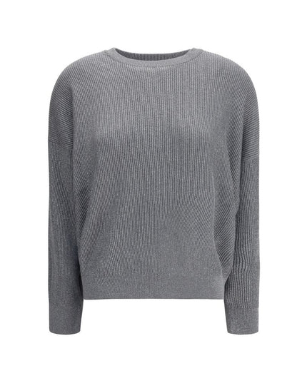 Brunello Cucinelli Gray Cotton Sweatshirt