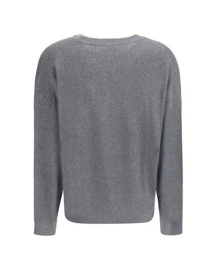 Brunello Cucinelli Gray Cotton Sweatshirt