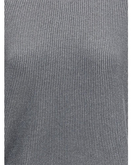 Brunello Cucinelli Gray Cotton Sweatshirt