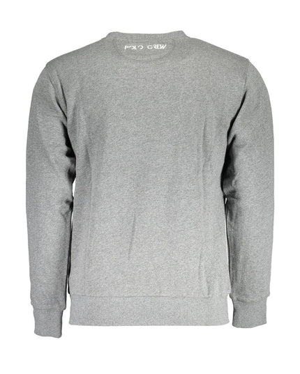 La Martina Gray Cotton Men Sweater