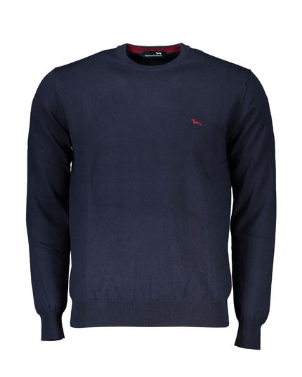 Harmont & Blaine Crew Neck Embroidered Blue Sweater