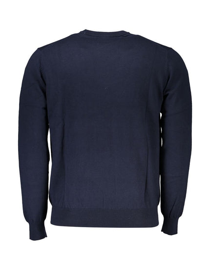 Harmont & Blaine Crew Neck Embroidered Blue Sweater