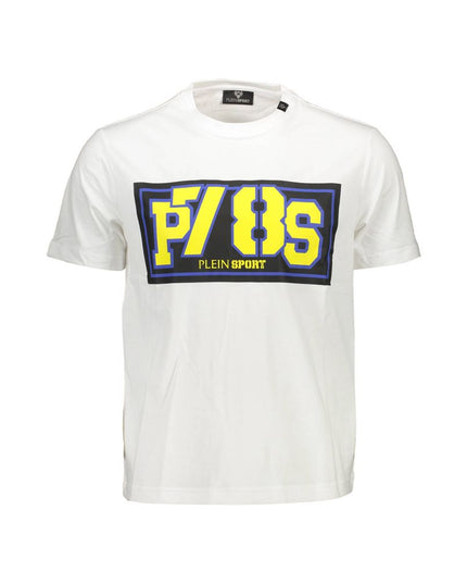 Plein Sport White Cotton Men T-Shirt