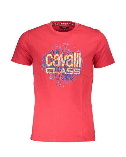 Cavalli Class Red Cotton Men T-Shirt