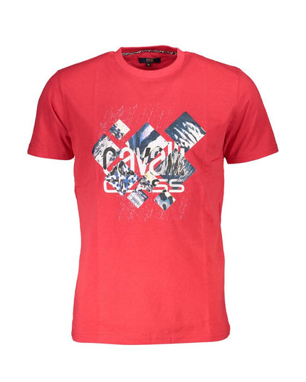 Cavalli Class Red Cotton Men T-Shirt