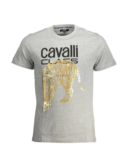 Cavalli Class Brown Cotton Men T-Shirt